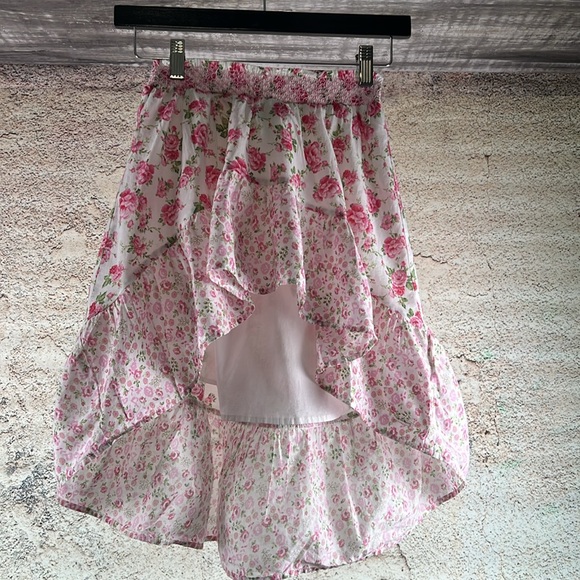 LoveShackFancy x American Girl Hi-Lo Floral Skirt PINK MELODY XS (6) A599 - Picture 4 of 7